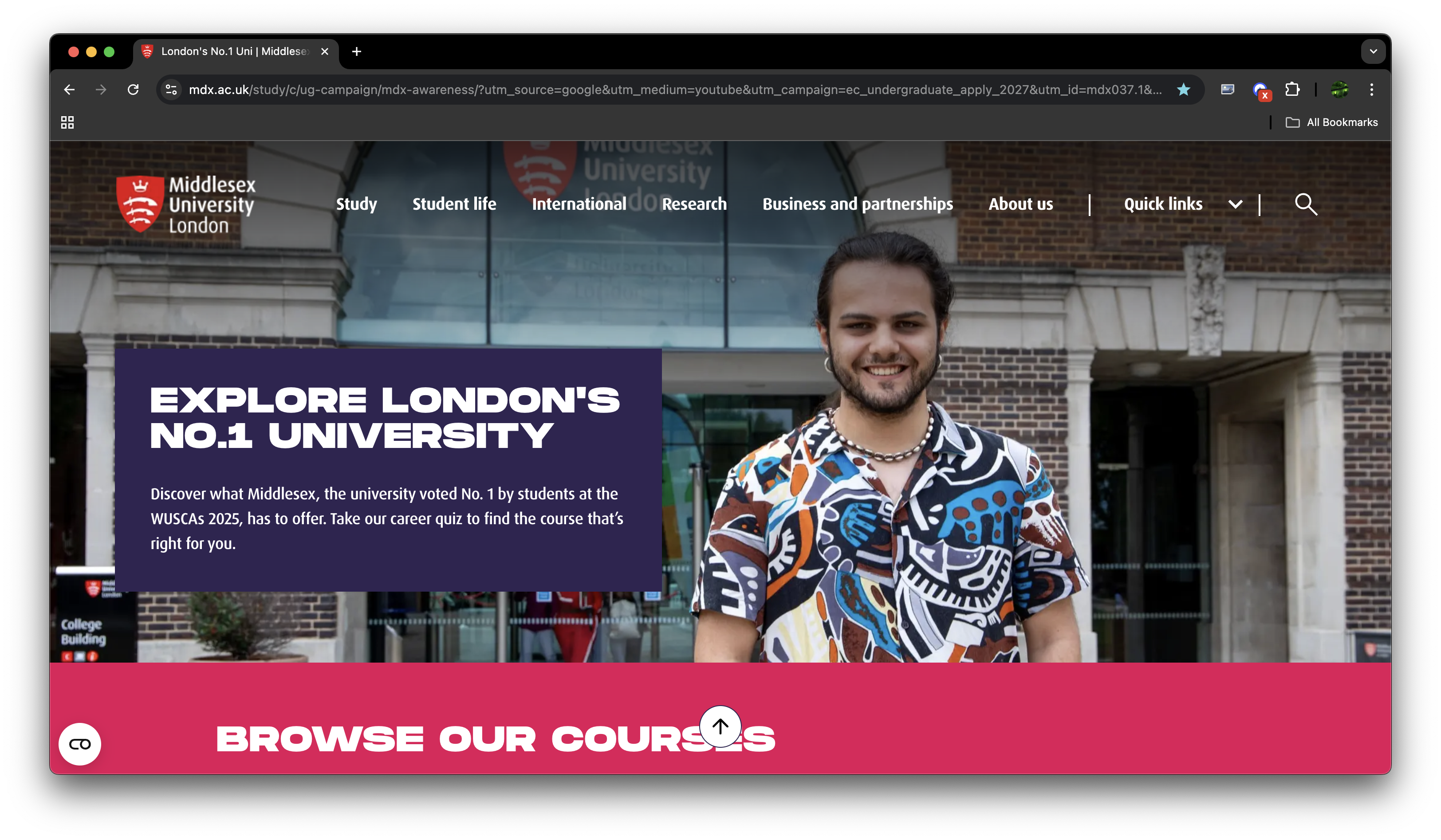 Thumbnail for I got my picture on my university's front page!