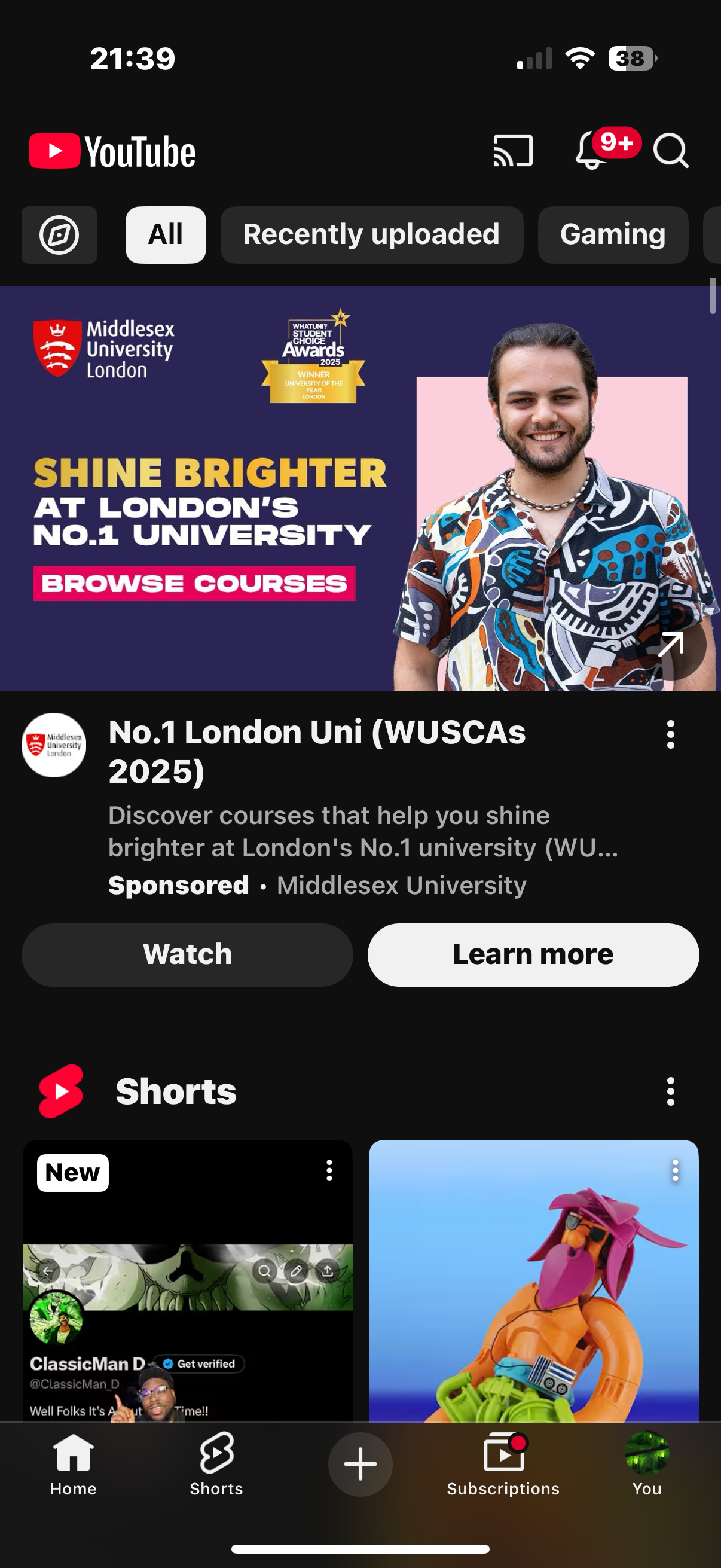 YouTube ad featuring Omar